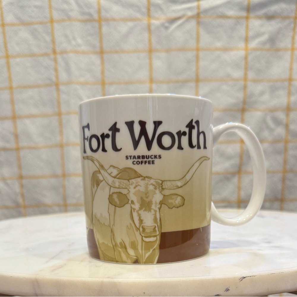 Starbucks Fort Worth Mug - White and Brown - 2009 Collector’s Series
